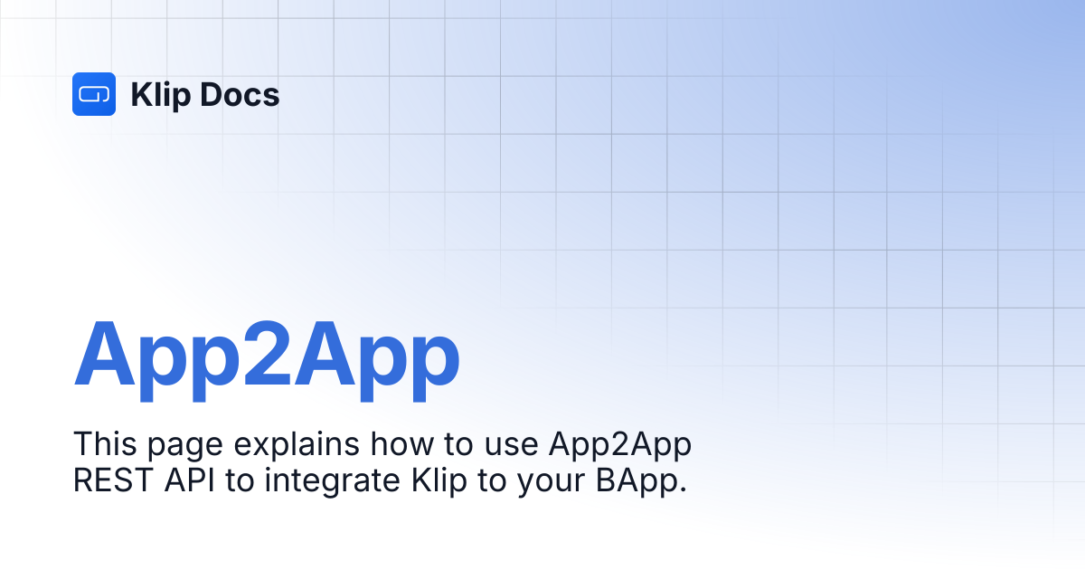 App2App | Klip Docs